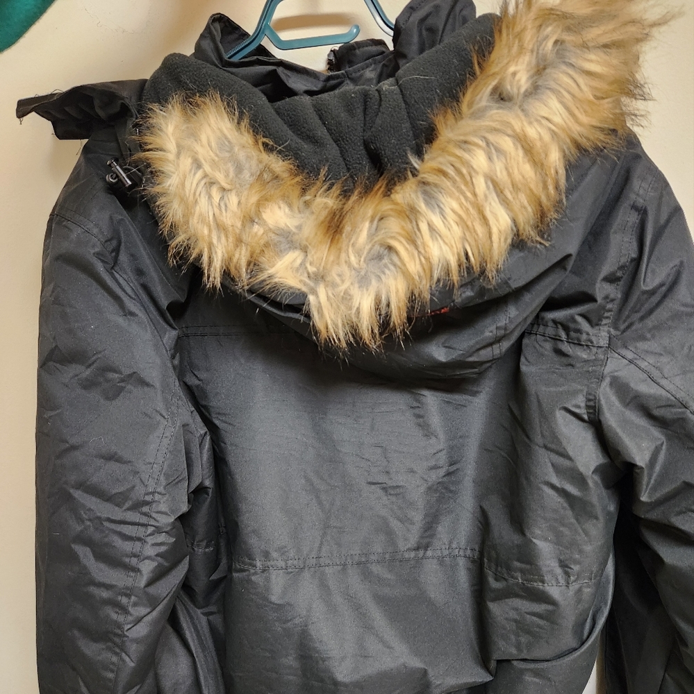 Canada Weather Gear Black Full Zip Puffer Fur Hood Winter Jacket
